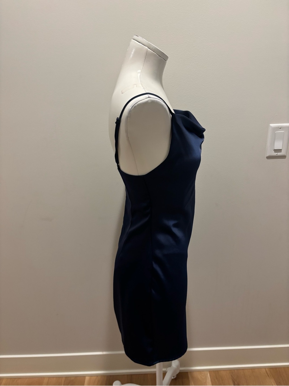 Urban Outfitters Navy Satin Slip Mini Dress - Picture 5 of 6